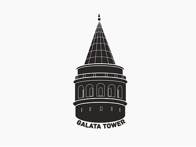 Galata Tower galata galata tower graphic illustration illustrator istanbul tower turkey vector