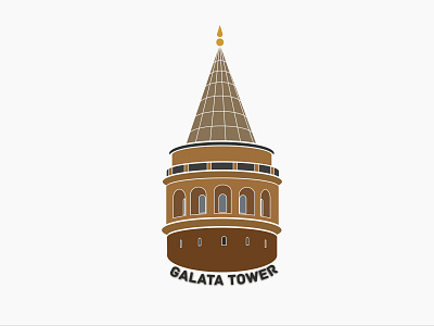 Galata Tower design galata tower graphic graphic design illustration istanbul tower turkey