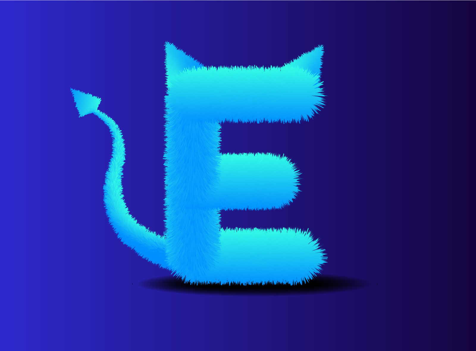 the-fluffy-and-blue-e-letter-by-elissiya-on-dribbble