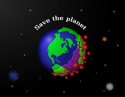 Save the planet coronavirus covid19 earth illustration istanbul life planet savetheplanet stayhome turkey vector