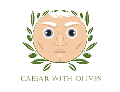 Caesar with olives angry caesar design greece history illustration illustrator istanbul olive olives salad turkey
