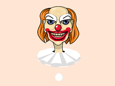 Portrait of an evil clown