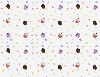 Second pattern background colorful art cream cupcake cute delicious design illustrator istanbul light lights muffin pattern sugar sweet turkey