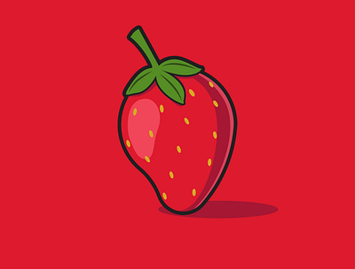 Strawberry, yummyyyyyyyyy! beautiful berry delicious happy illustration illustrator meal red seeds strawberries strawberry summer sweet