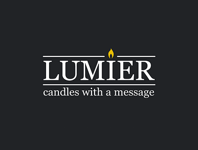 logo for candle magazin "Lumier" design graphic design logo vector