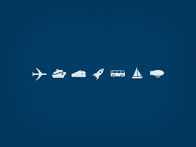 Transport Icon Set airship app blue boat bus icon icons ios iphone plane rocket ship train transport travel yacht