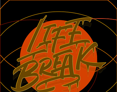 Typography Design Life Break 01 design icon illustration logo typography vector