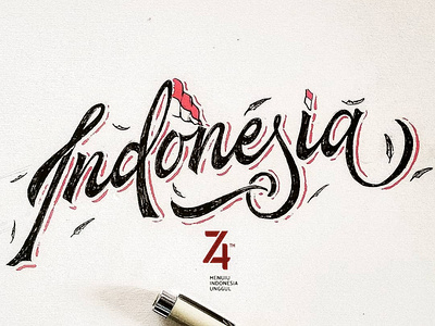 Indonesia art calligraphy design drawing drawings illustration illustrator lettering logo typography