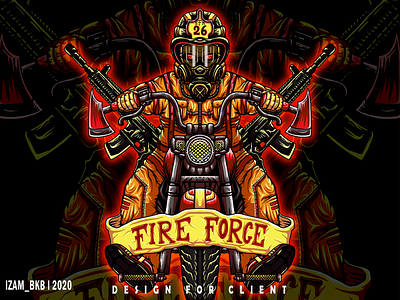 Fire Fighter Illustration