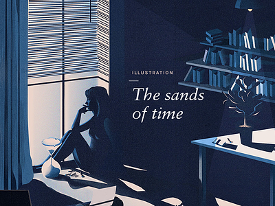 The sands of time illustration person smoke