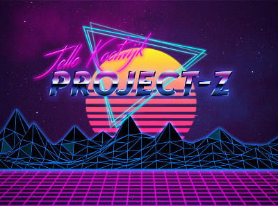 ProjectZ Synthwave 80s background design neon retrowave synthwave