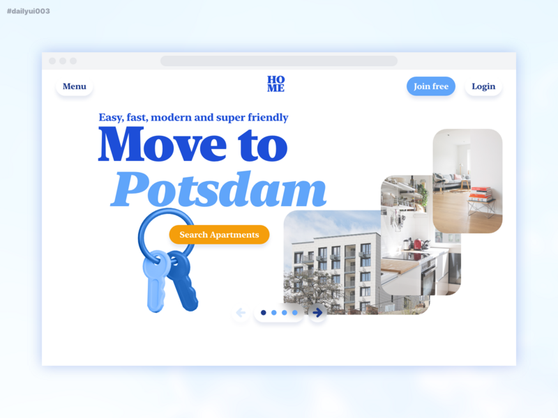 Potsdam Landingpage - Daily UI Challenge #003 clean dailyui dailyui003 design german landingpage potsdam search ui white