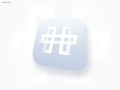 "H" App Icon - Daily UI Challenge #005 005 app design app icon appicon dailyui dailyui005 design letter h logo simple white