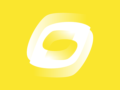 Yellow White Something gradient icon logo s signet two dots yellow