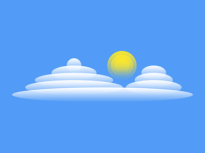 Simple Cloud blue sky clean cloud illustration simple sunny