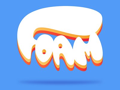 foam logo bubble clean foam logo simple vibrant