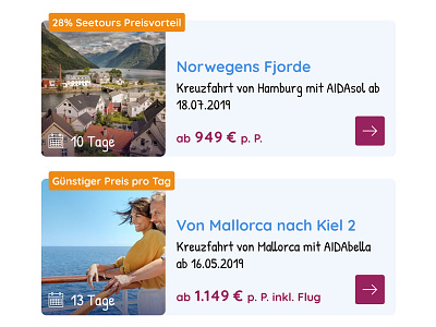 Offer Snippets booking colorful cruise ship cruises cruiseship detail deutsch german offer real layout snippet travel travel agency travelagency ui element