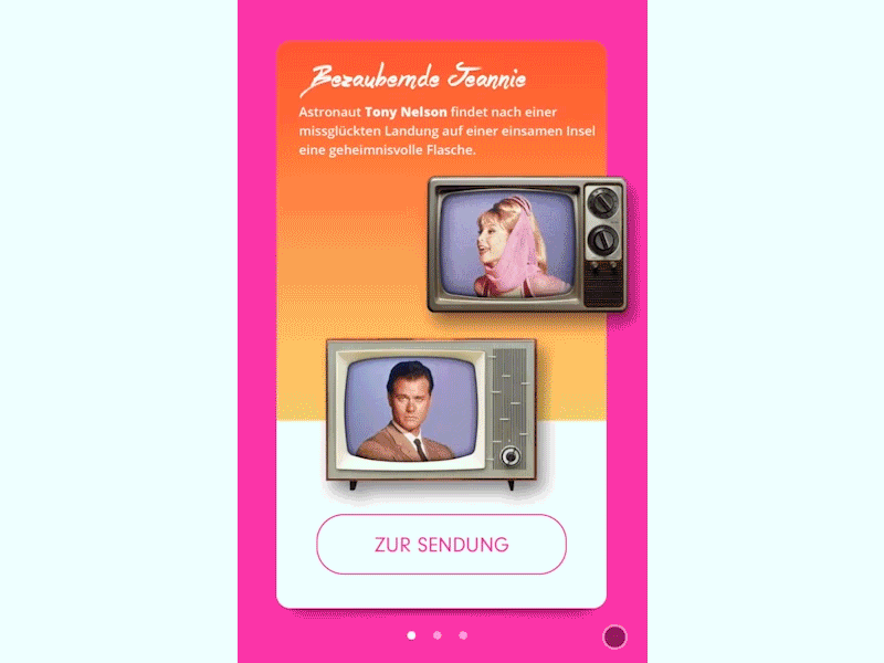 TV Content Discovery Widget content discovery html5 oldschool tv retro tv tv ui ux