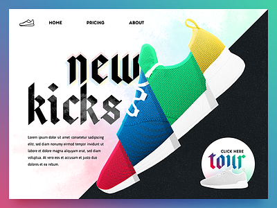 dailyui #003 - Landing Page 003 dailyui dailyui.co kicks landing landing page page shoes shop sneaker website