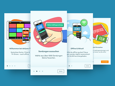 Dailyme TV Onboarding Illustrations