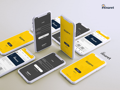 Mobile Mockup app branding design illustration typography ux xd