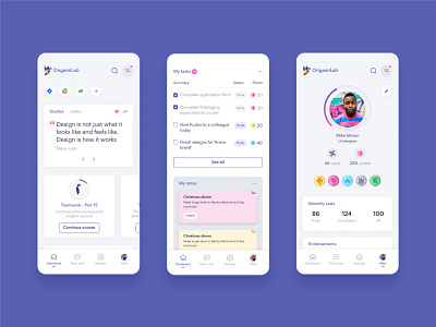 Mobile dashboard design concept