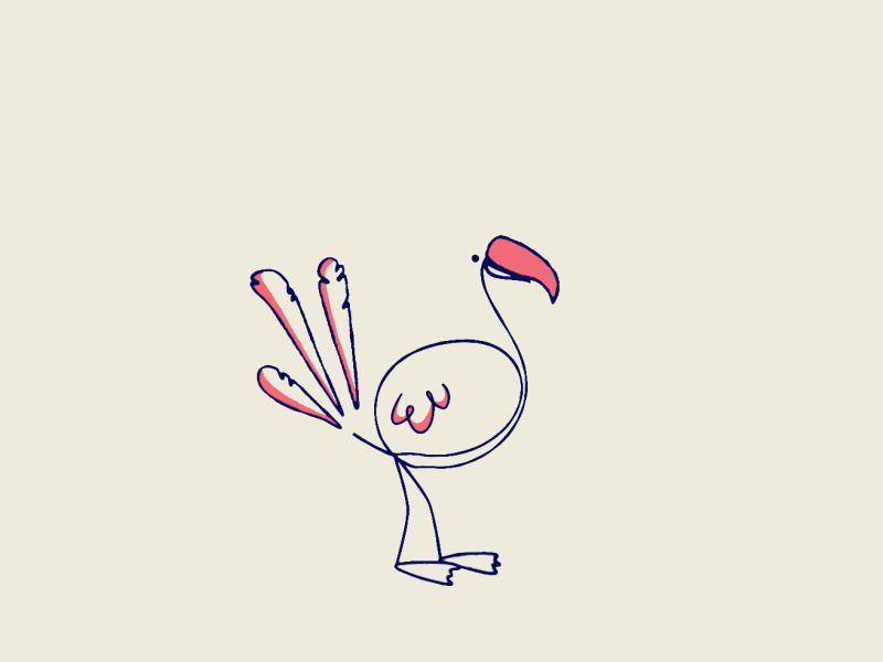 Scribble Bird after effects animation birds character animation doodles illustration line drawing motion graphics squiggle birds