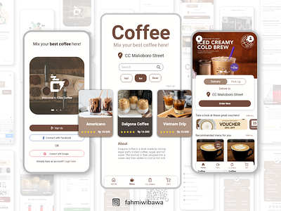 Cilsy Coffee App coffee coffee app coffee shop ecommerce login login page order order coffee ui ui design uiux ux ux design