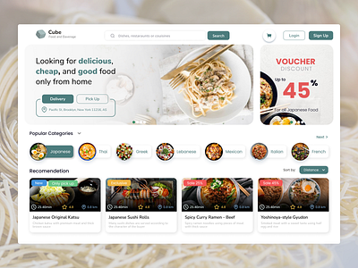 Dishes from Several Countries banner card dishes food food ordering home kategori ordering promo section ui ux web