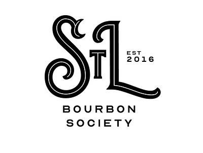 STL Bourbon Society Secondary Emblem Style1 adventure brand branding community design identity illustration logo
