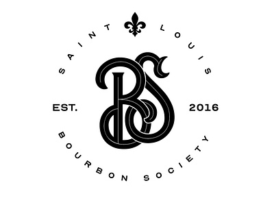 STL Bourbon Society Secondary Emblem Style 4 brand branding community design identity illustration logo
