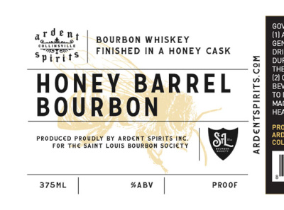 STL Bourbon Society - Light concept bourbon graphic design honey label whiskey