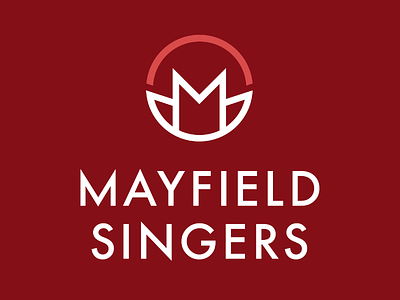 Mayfield Singers Logo Redesign choir floral flower logo music rebrand red