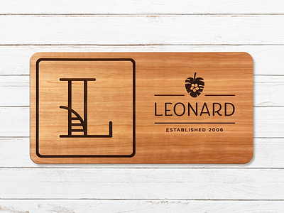 Leonard Family Sign environmental graphics family illustration laser cut monogram sign