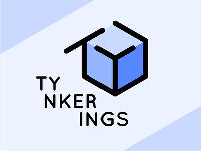 Tynkerings Logo 3d affinity designer blue branding logo vector