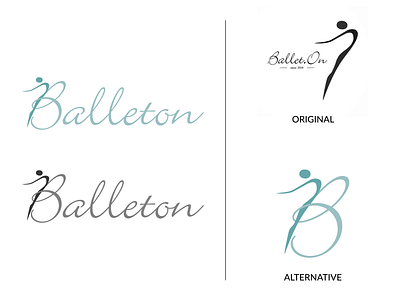 Ballet School Logo Redesign ballerina ballet branding concept dance school dance studio dancer identity identity design logo logo design logo redesign logotype redesign redesign concept vector