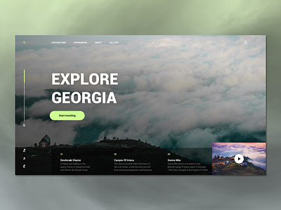 EXPLORE GEORGIA adobe design georgia georgian photoshop ui web design webdesign website design xd xd design