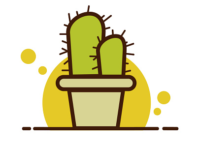 A Cactus Tree adobe illustrator art cactus design flat icon illustration illustrator minimal vector wallpaper