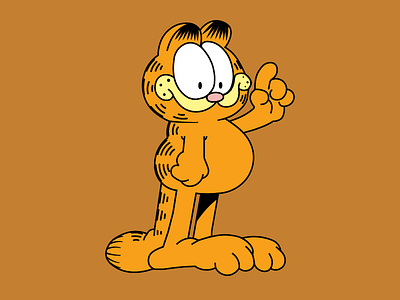 Garfield adobe illustrator cartoon cat character character design design flat garfield graphic design icon illustration illustrator minimal