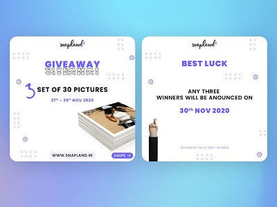 Instagram Giveaway Carousel carousel graphic design illustration instagram snapland.in