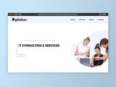 Minimal Business web page UI digitalizex graphic design logo minimalistic ux