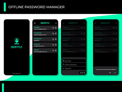 Encryptly Password manager UI