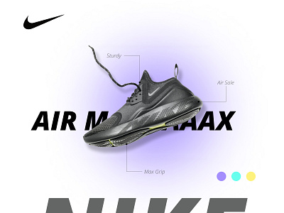 Concept Nike shoe air max design branding flyer shoe design ui