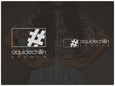 Aquidechillin Studio Logo aquidechillin horizontal logo logotype photography studio