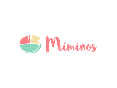 Miminos Logo baby bear colors flat logo miminos pushchair stroller