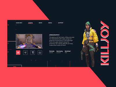 Valorant - Agent Killjoy website concept