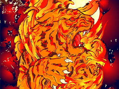 Tiger In Fire