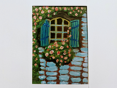 Window Flowers art flowers happy nature window