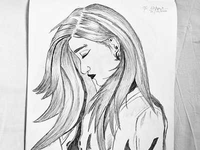 Attitude art attitude drawing girl pencil sketch