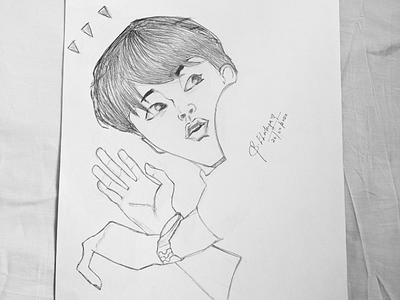 Kim Seokjin art bts drawing jin pencil sketch